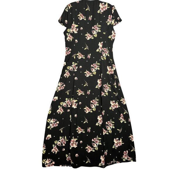Zara Black Floral Maxi Dress - Picture 4 of 14